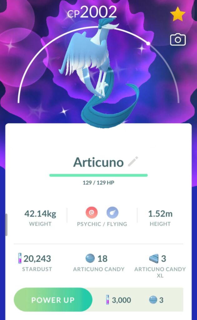Caught a shiny Articuno