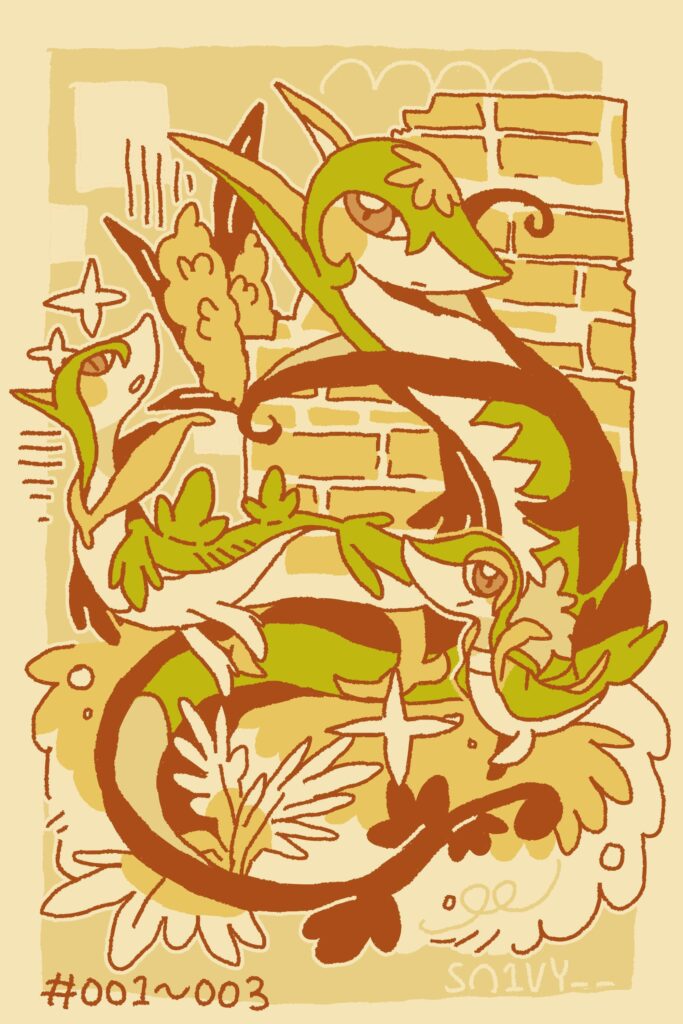 [OC]the snivy line ^ ^