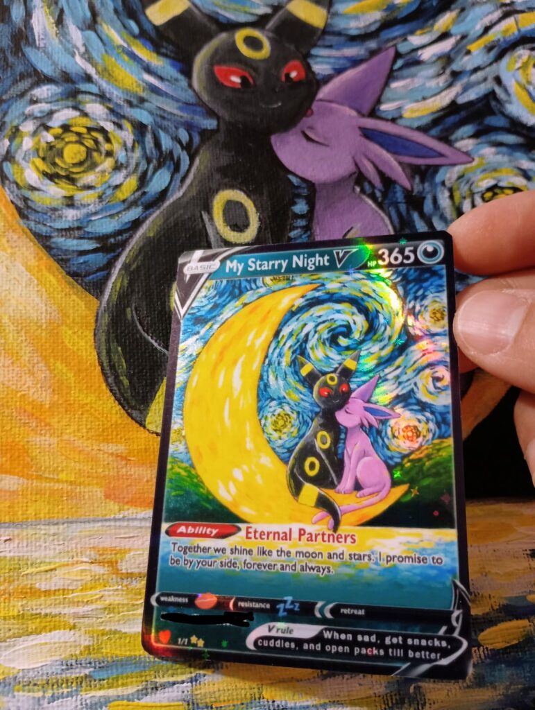 Turned my painting into a holographic card!