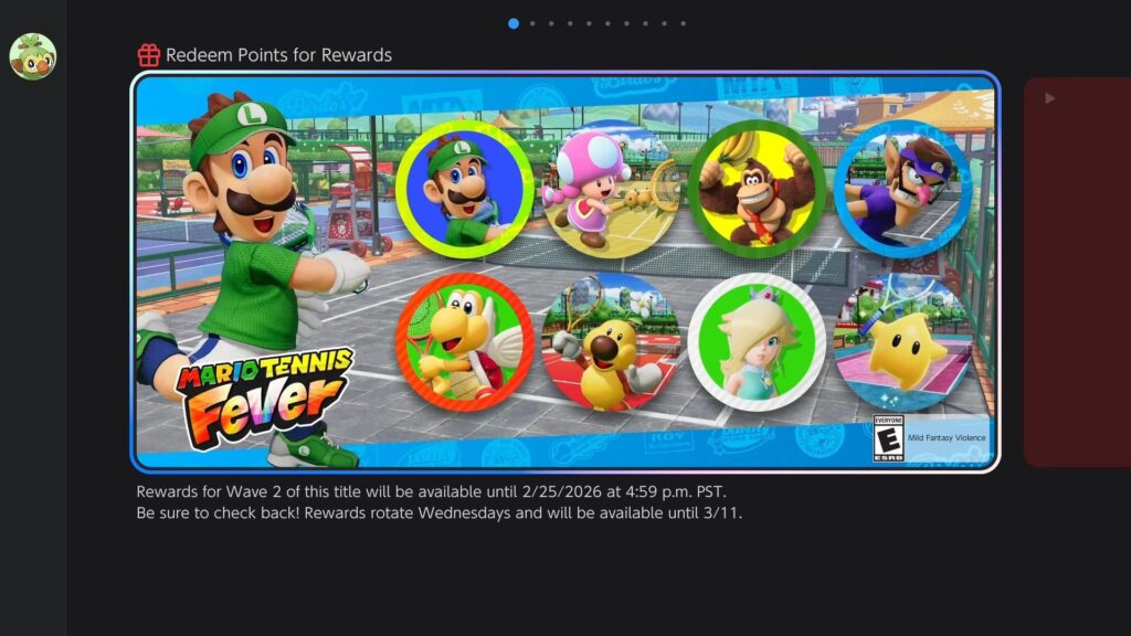 Wave 2 of the Mario Tennis Fever NSO icons are now available