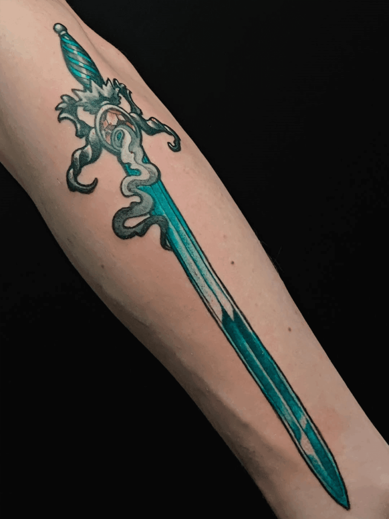 I took a tattoo of Darkrai as a fantasy sword! (See 2nd pic)