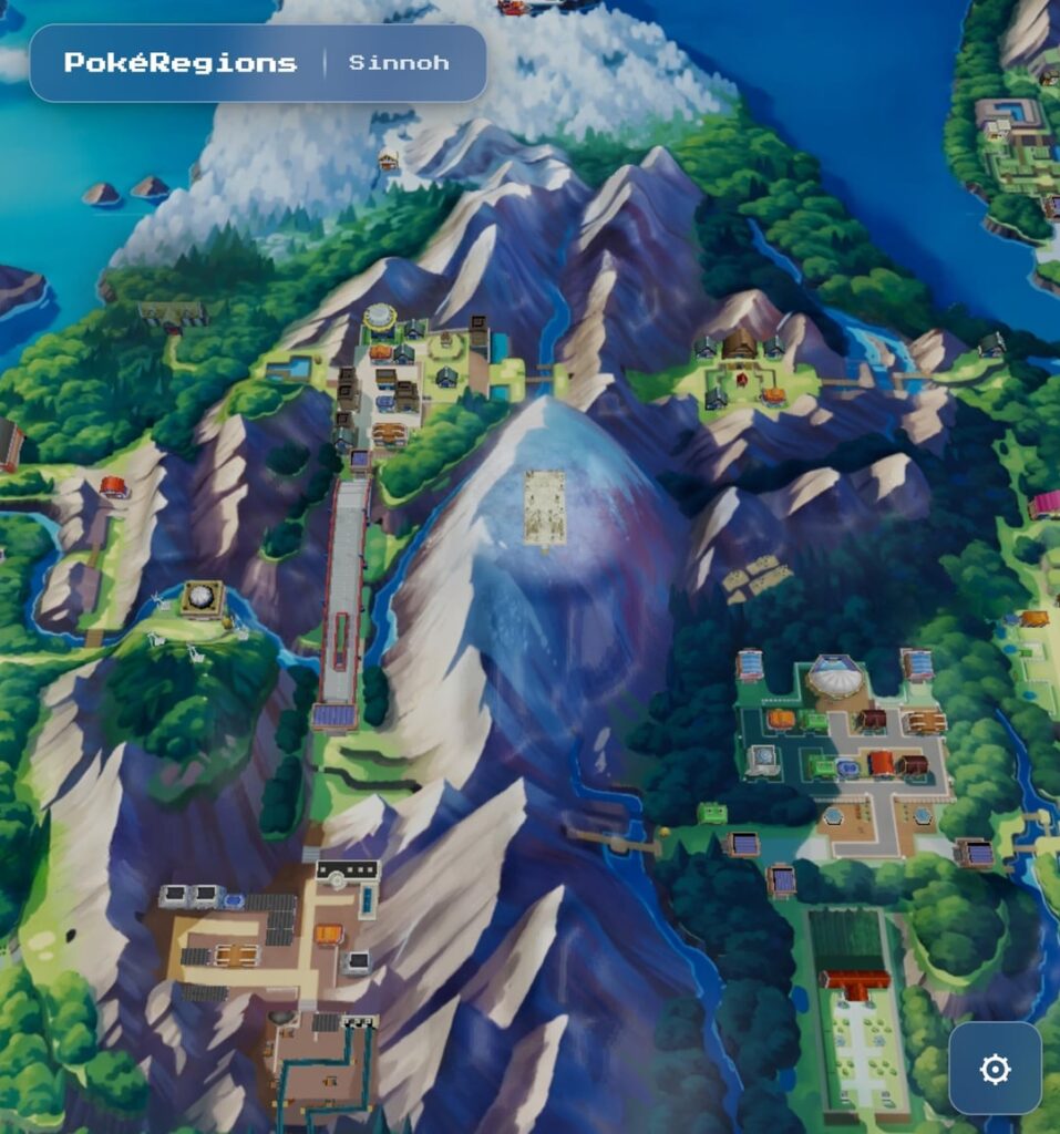 I made an interactive 3D map of the Sinnoh region [OC]