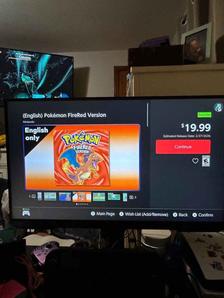 Pokemon fire red and leaf green appeared on Eshop