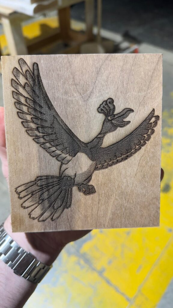 My ultra-detailed Ho-Oh engraving on solid walnut wood! What do you think, and what’s next? [OC]