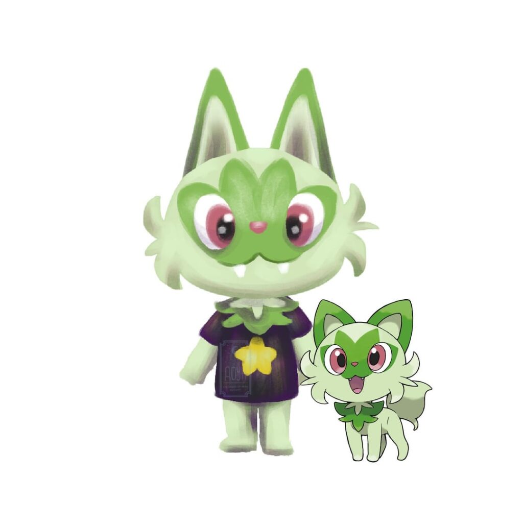 [OC] Sprigatito as an Animal Crossing villager
