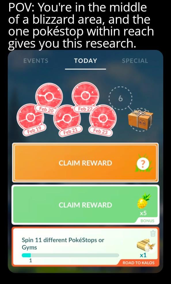 The timing for this event, tho...