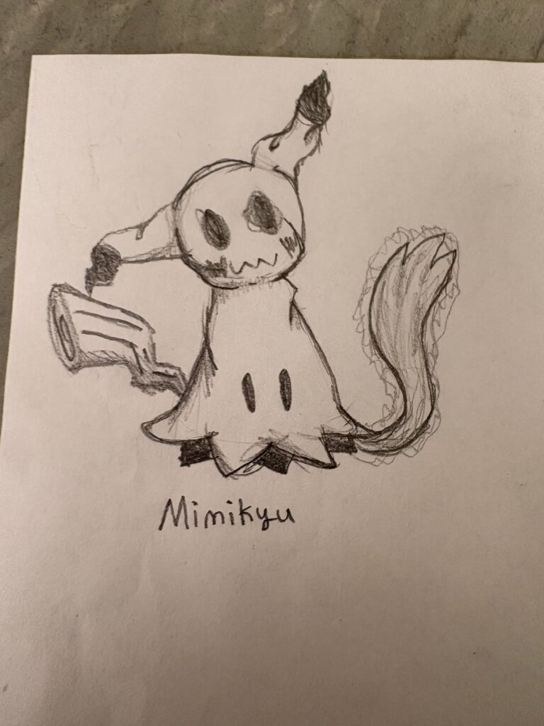 Mimikyu fanart and OC