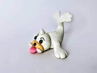 Seel figurine made of clay [OC]