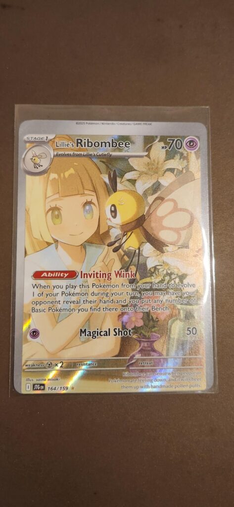 Miscut copy right at the top of card