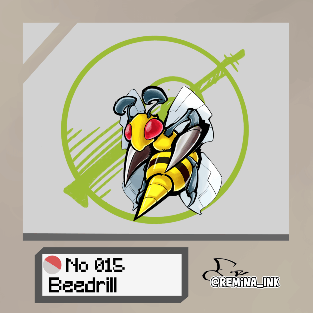 No.015 — Beedrill (Kanto Pokédex Project)