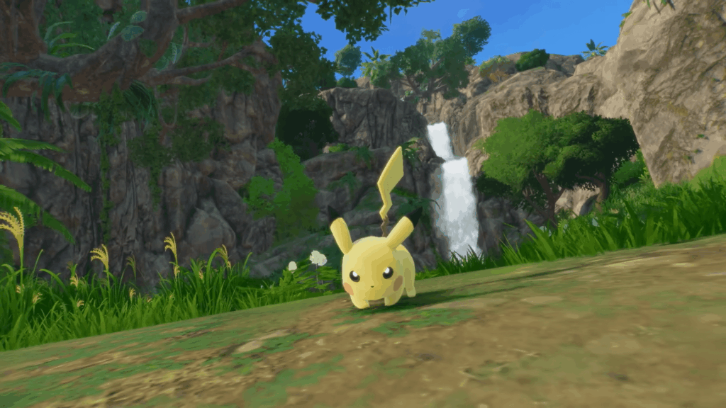 The Water and Plants are great and all but what excites me is the fact this Pikachu has a dynamic pose in battle.