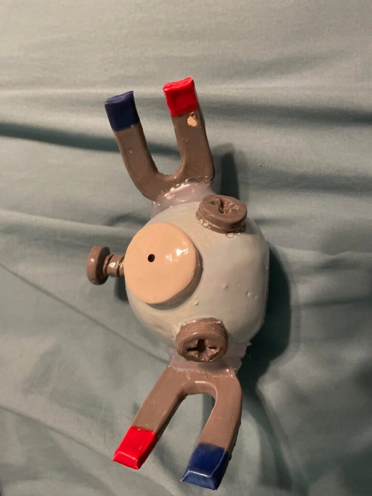 My sister made a clay magnamite