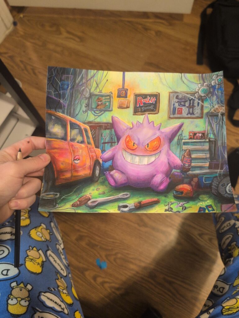 Finished my mechanic Gengar drawing!