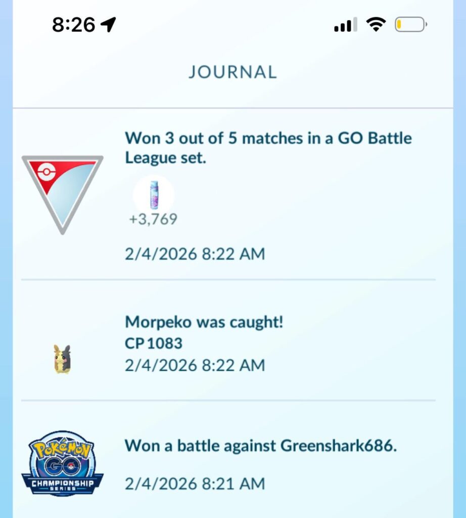 4 out of 5 times, I’m getting Morpeko from PvP reward