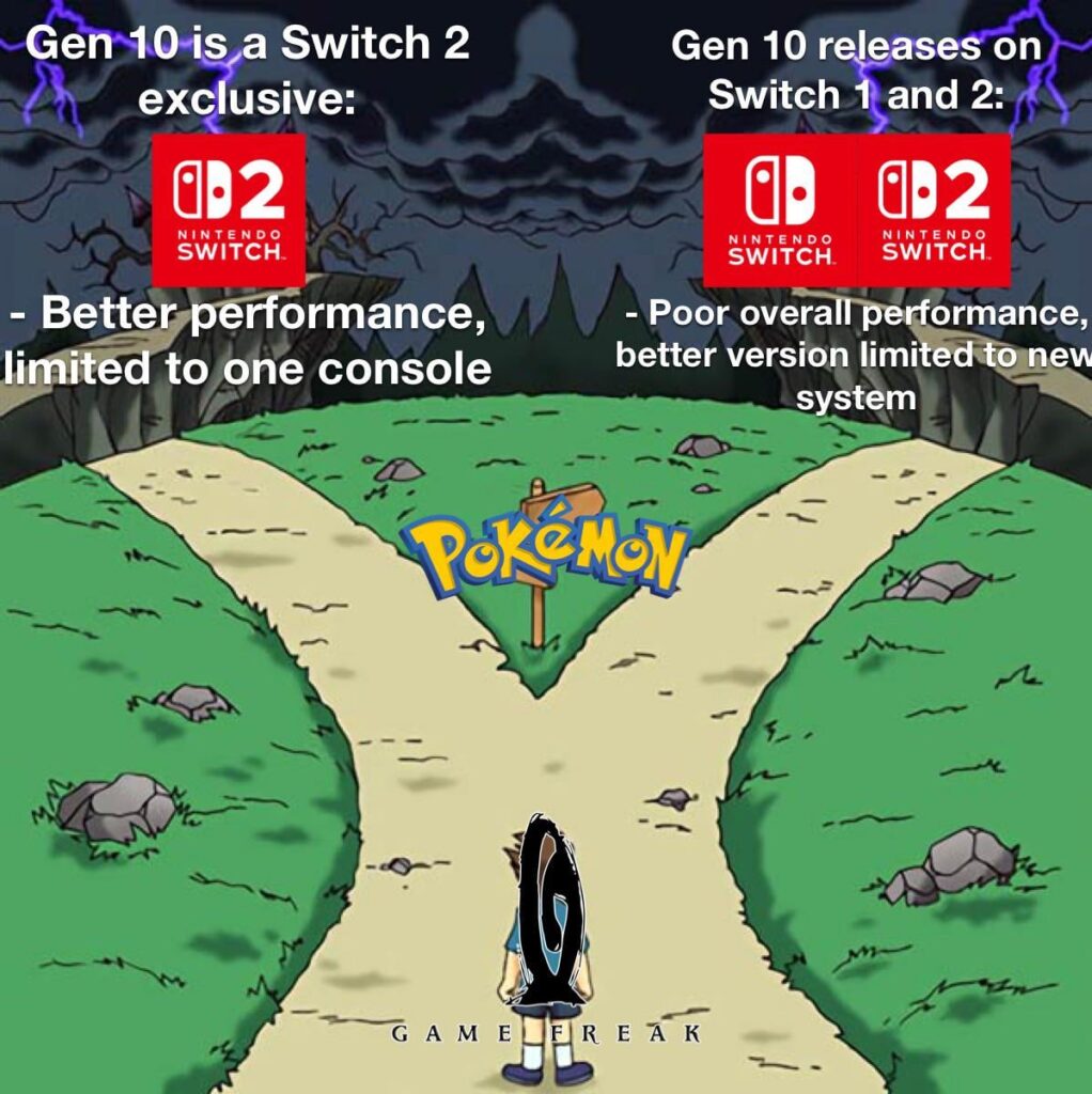 I honestly don’t know which I’d prefer, I have the Switch 2 and love the performance improvements of S/V, but I feel like this is how poor performance might be justified in Gen 10…