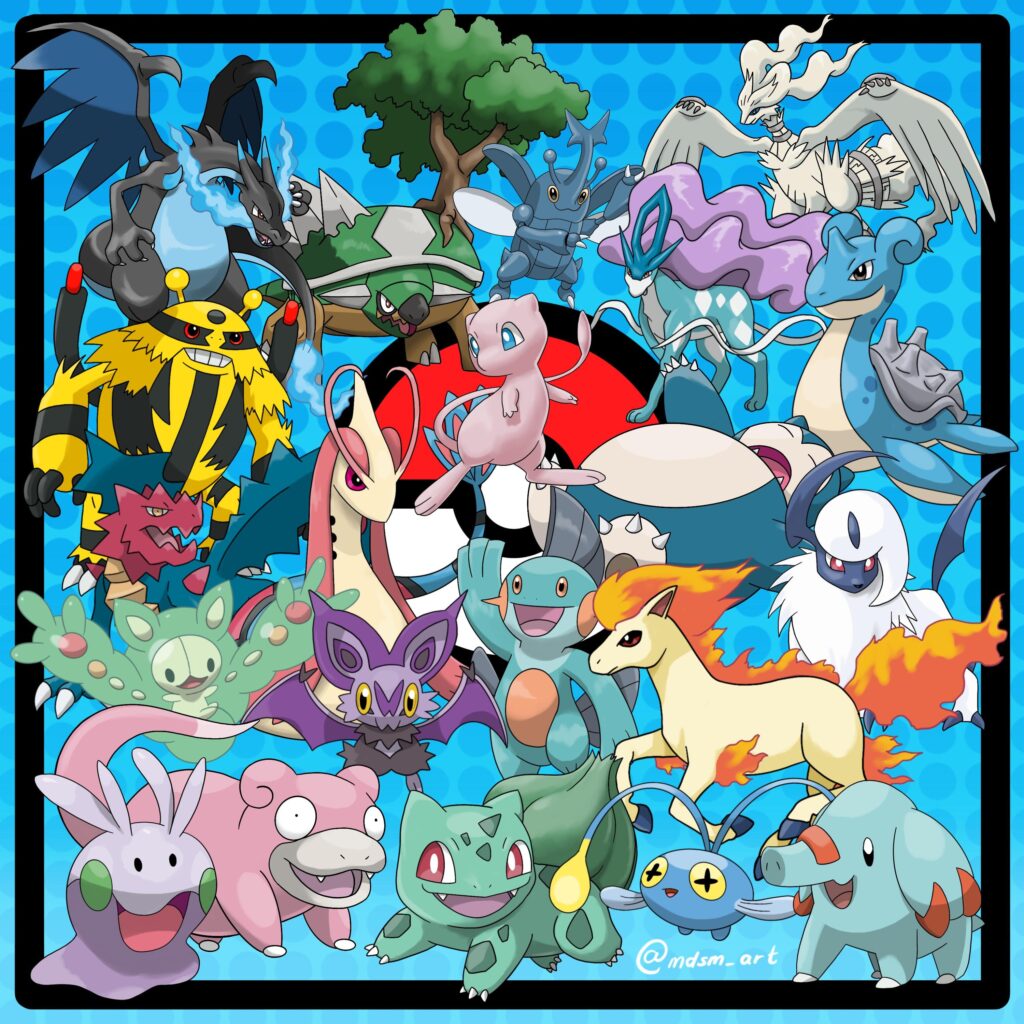 [OC] A Pokémon compilation I drew