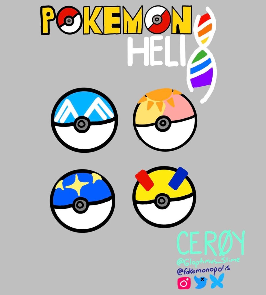 [OC] Some new and revised Pokeballs used in my region