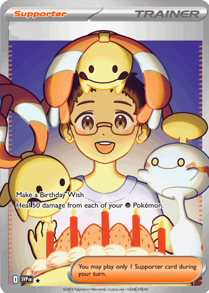 Made a custom Chingling card for my nephew-in-law's birthday!