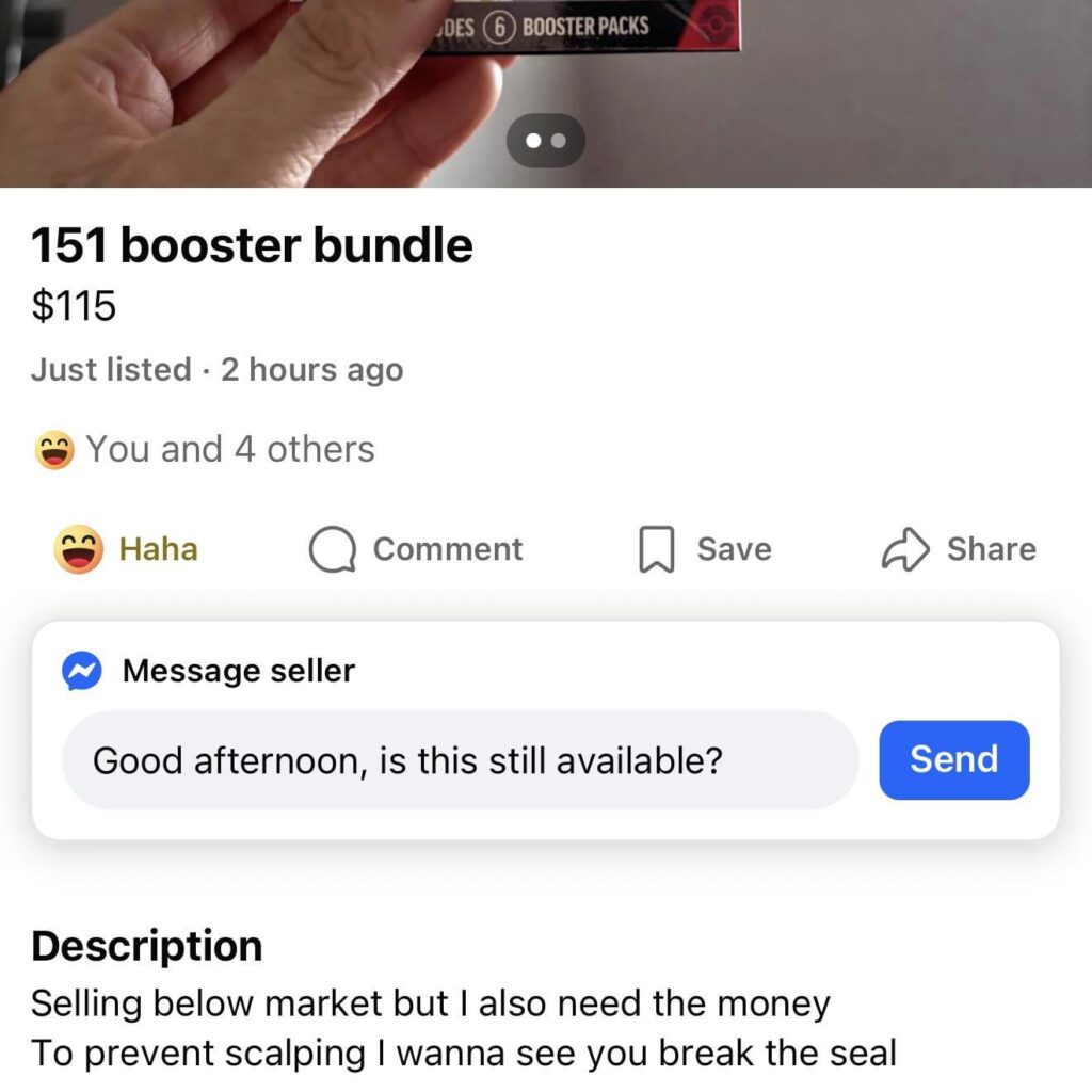 This is insane behavior on Marketplace