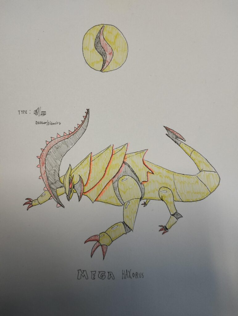 Just made this Mega Haxorus desing. What do y'all think?