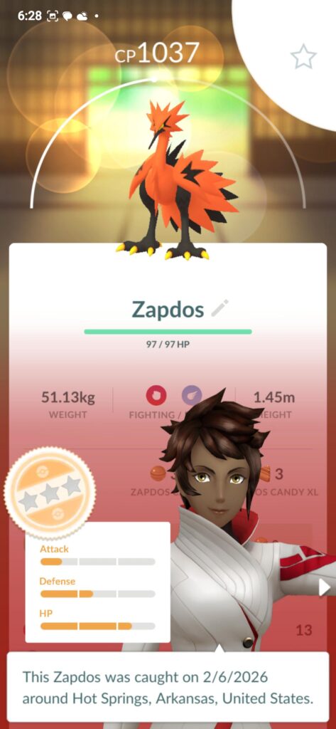 Zapdos encounter