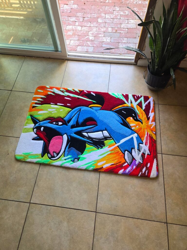 I made this Salamence Plasma Blast rug