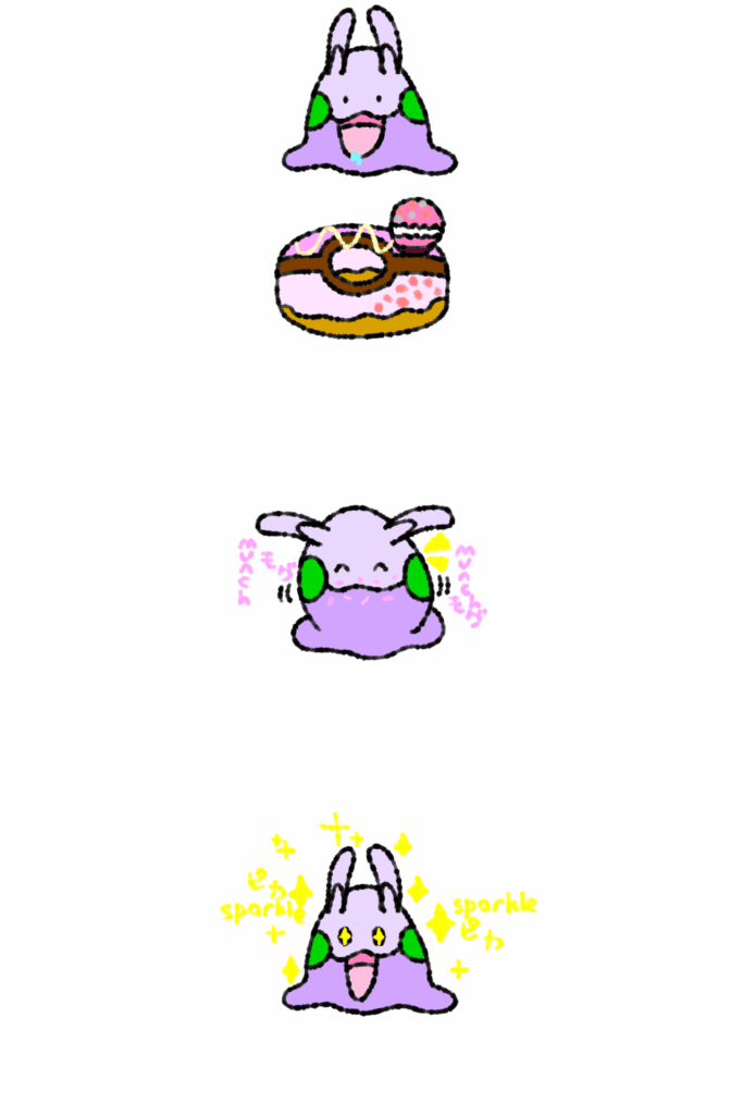[OC] Goomy eats a donut