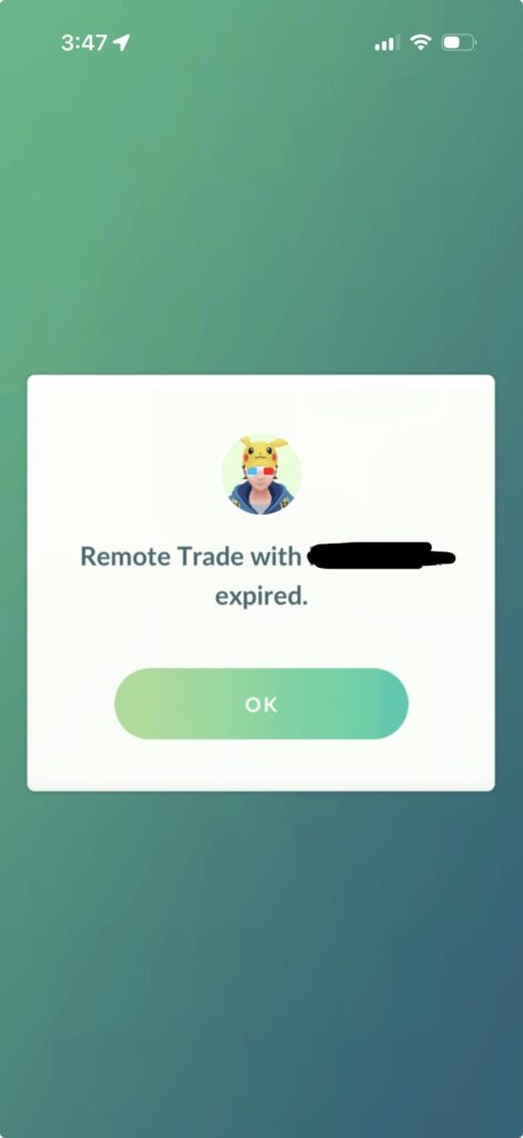 Remote trade bug