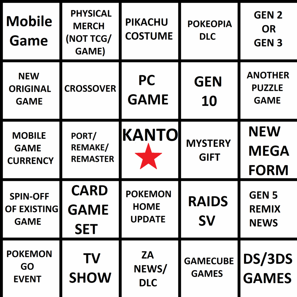 Made a bingo card for the Anniversary stream how did I do?
