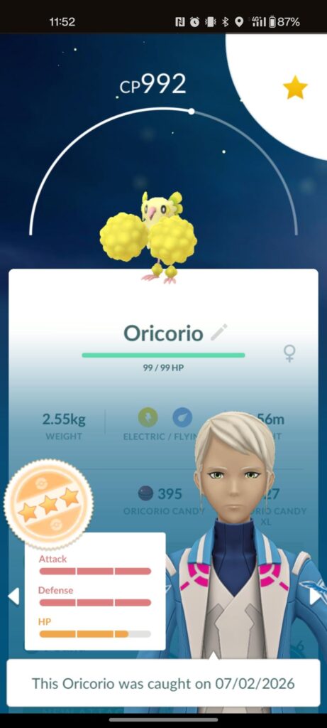 My game glitched for a few mins and I got a foreign Oricorio