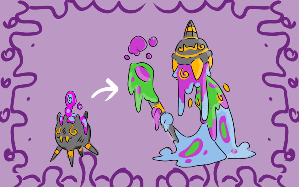 Some pokemon my friend came up with that I drew for him