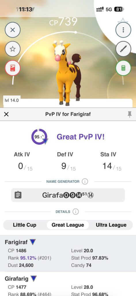Farigiraf releasing soon? Saw this on pokegenie 🤔