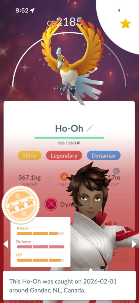 Shiny dynamax Ho-Oh