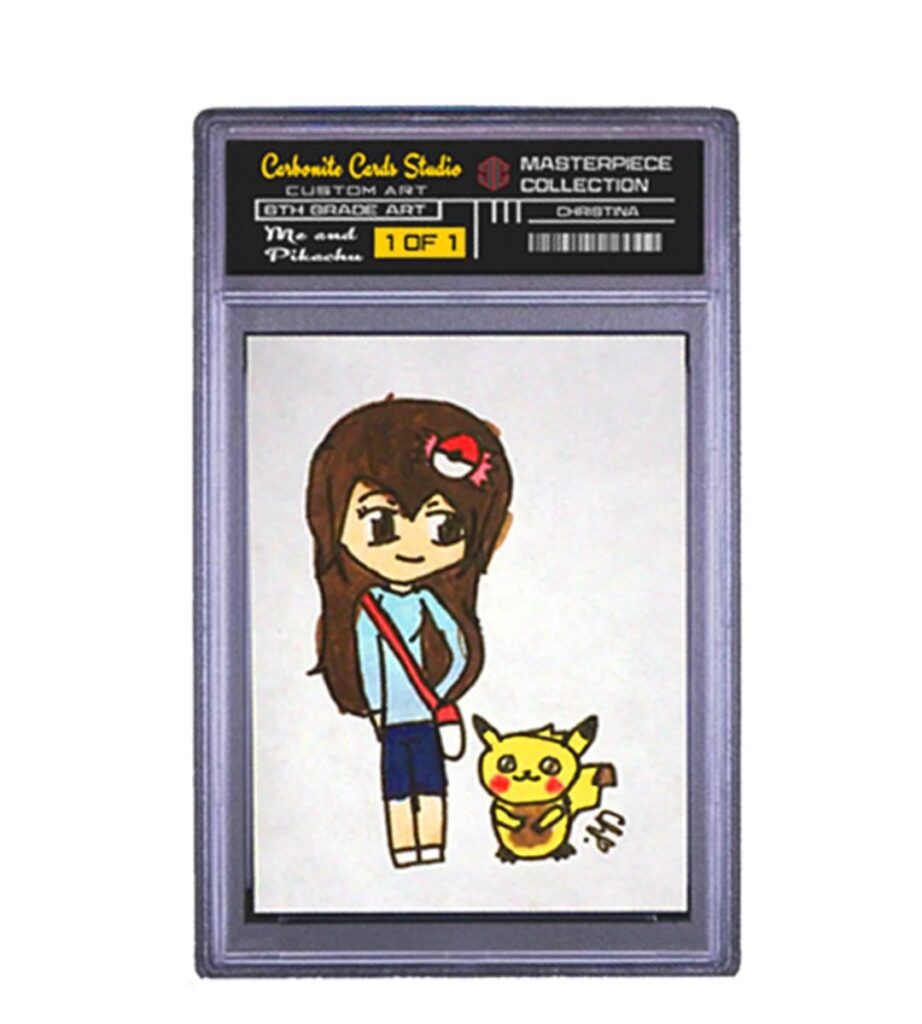 Had my daughters Art encapsulated, adding it to my card collection !