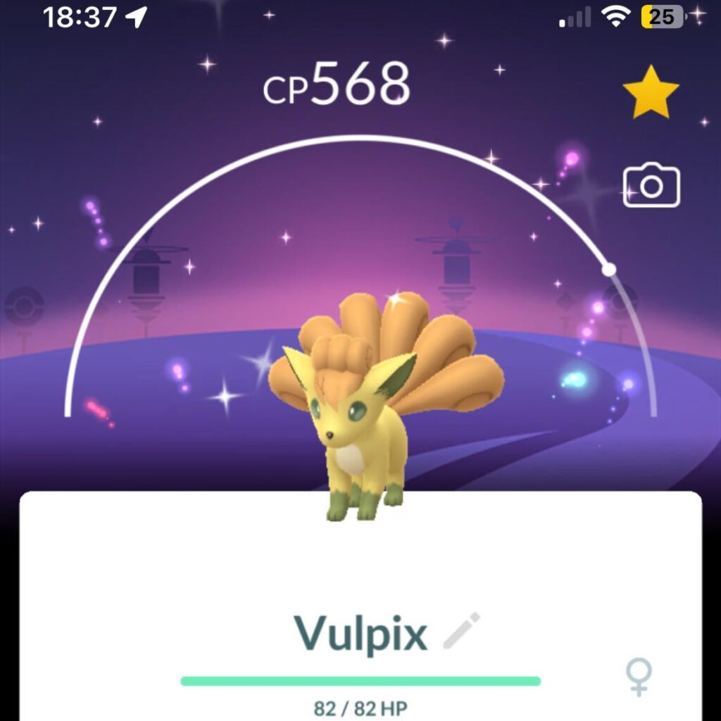 The Pokéball is missing from my Com Day Vulpix