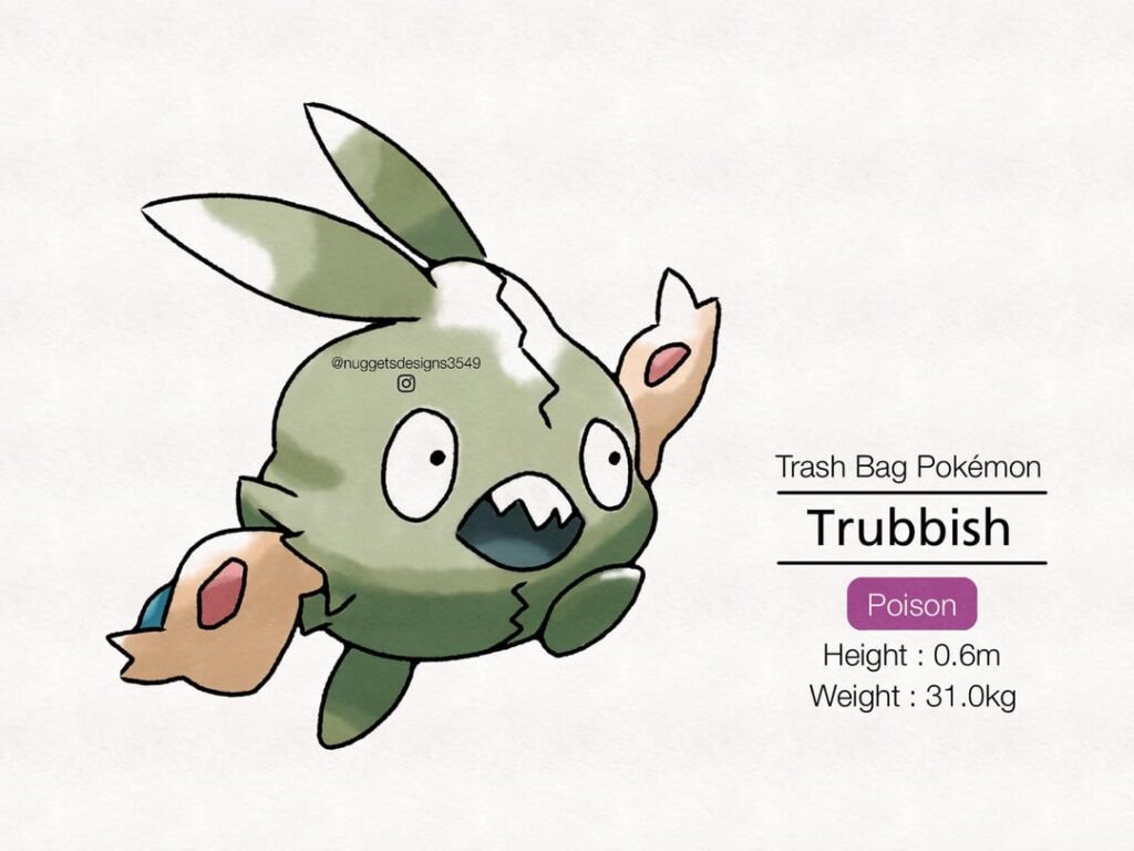 I drew Trubbish (my fav) and Garbodor (it's evolution) in Ken Sugimori's artstyle!