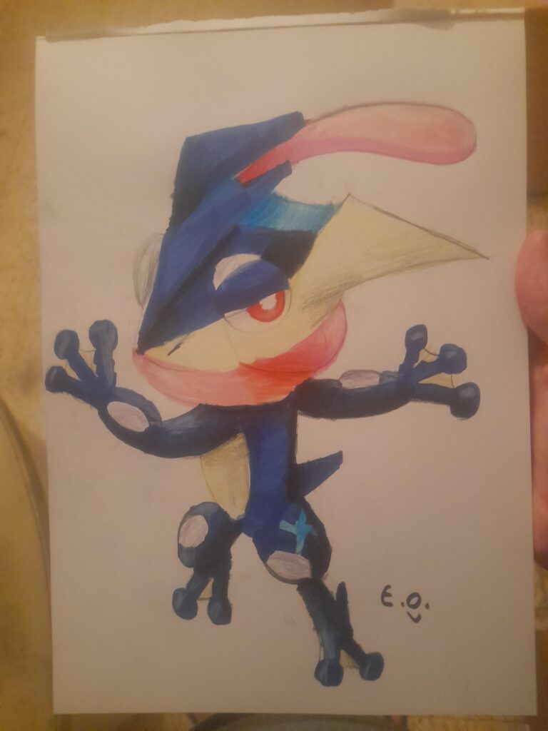 [OC] My traditional drawing of Greninja