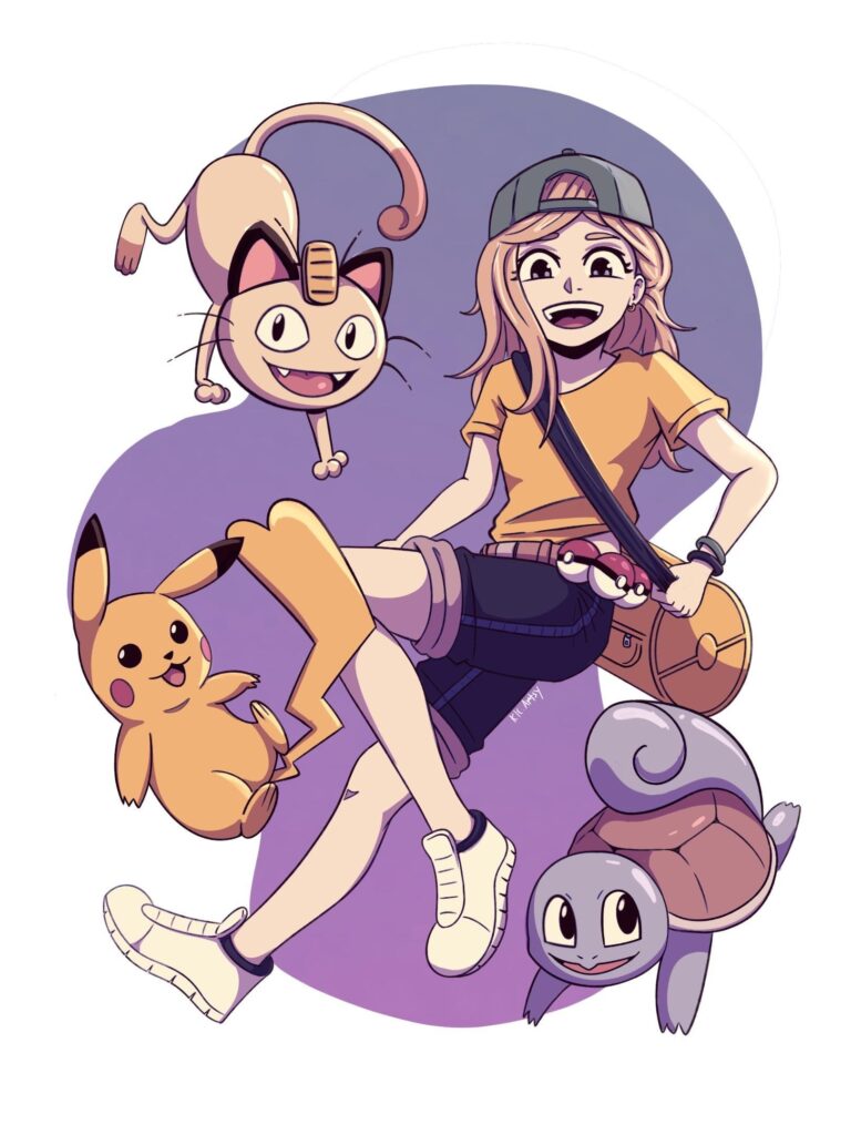My daughter and her favorite pokemon