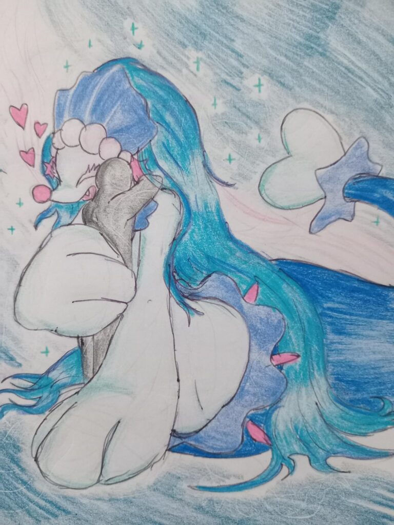 (Art by me) I'm feeling quite down so i drew Primarina cause it makes me happy