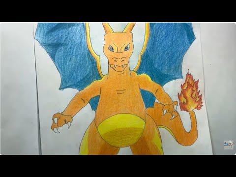 Speed Drawing & Coloring Charizard
