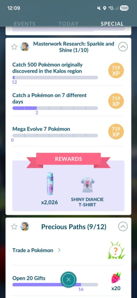 Stage one of the shiny diance masterwork research. Dont look unless you want it spoiled!