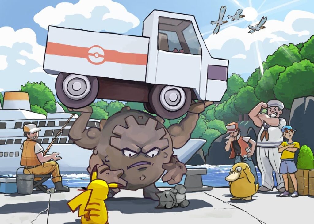 Today Pokemon celebrates 30 years of mew not being under the truck.  Art by me