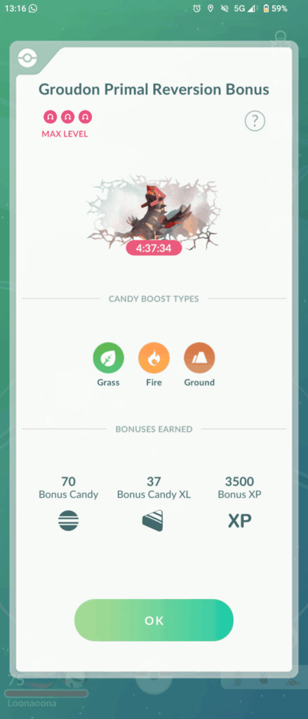 You can see now, how many extra candy (XL) you got from your mega.