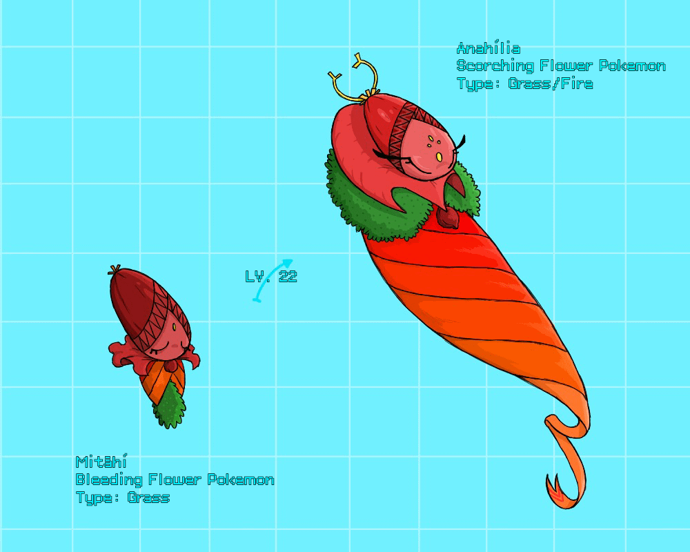 Mitãhí and Anahília, fakemons from my region based on Argentina