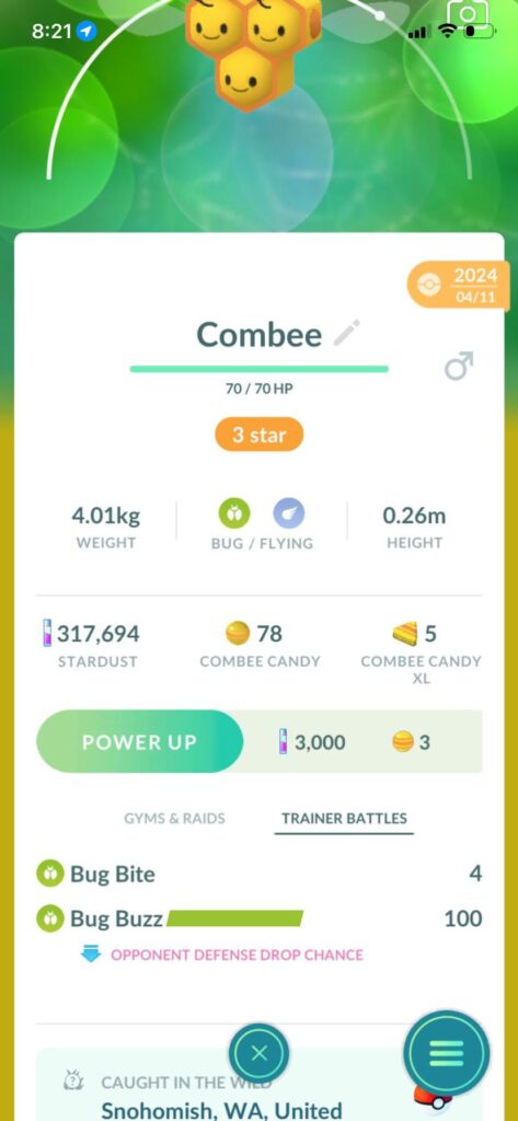 Does anyone know why I’m unable to evolve combee into its evolved form vespiquen?
