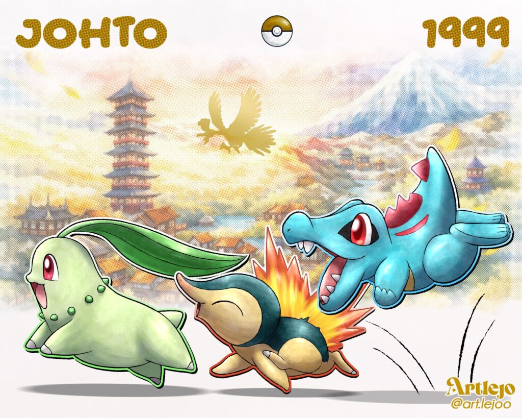 Day 2/9 – Johto 🌿🔥💧 The adventure continues (OC)