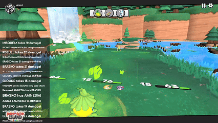 Two of our creatures fighting togheter: Seeduno vs Sporko!