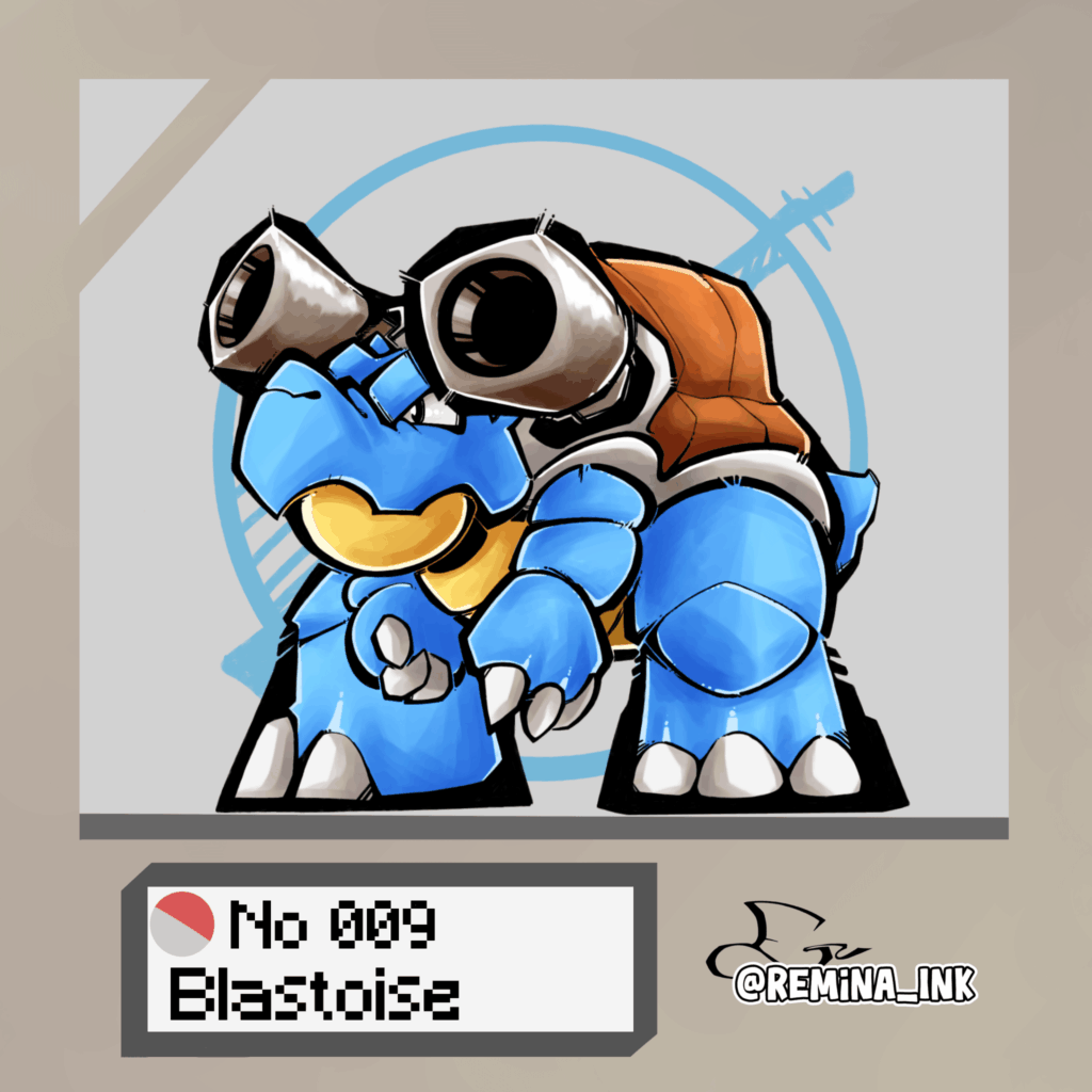 No.009 — Blastoise (Kanto Pokédex Project)