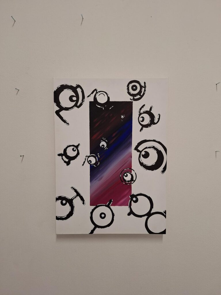 30 years of Pokemon. I decided to celebrate the year with an Unown-only canvas.