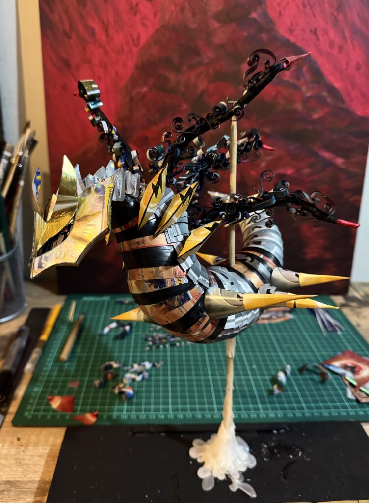 A Pokesculpture - Giratina made from cards 🥸 [OC]